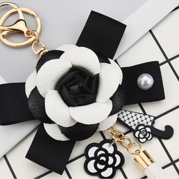 Accessories - White and Black Keychain / Purse Decoration
